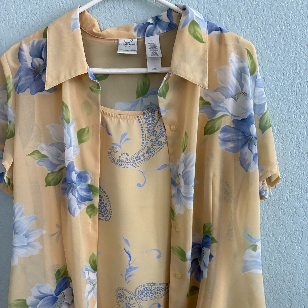 Emma Jones Reversible Skirt & Blouse Set